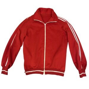 Vintage Warm Up Exercise Track Jacket Acrylic Zip Mens Size‎ S/M (READ DESC)